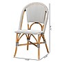 bali & pari Genica French Provincial Natural Rattan Dining Chair, Black and White and Natural (210-12698-HiT)~#|#~sp320557577_sc7