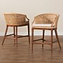 bali & pari Lumajang Bohemian Natural Rattan with back Counter Stool, Light Honey and White and Brown, 2/Set (251-2P-13761-HT)~#|#~sp320557689_sc7