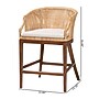 bali & pari Lumajang Bohemian Natural Rattan with back Counter Stool, Light Honey and White and Brown, 2/Set (251-2P-13761-HT)~#|#~sp320557690_sc7
