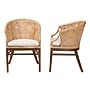 bali & pari Lumajang Bohemian Natural Rattan and Wood Dining Chair, Light Honey and White and Brown, 2/Set (251-2P-13760-HT)~#|#~sp320557735_sc7