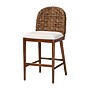 bali & pari Denver Bohemian Seagrass and Acacia Wood with back Counter Stool, Natural and Brown and Off-White (239-13365-HiT)~#|#~sp320557769_sc7