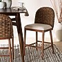 bali & pari Denver Bohemian Seagrass and Acacia Wood with back Counter Stool, Natural and Brown and Off-White (239-13365-HiT)~#|#~sp320557776_sc7