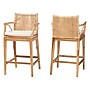 bali & pari Storsel Bohemian Natural Rattan and Wood with back Counter Stool, Natural, 2/Set (249-2P-13700-HT)~#|#~sp320557792_sc7