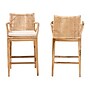 bali & pari Storsel Bohemian Natural Rattan and Wood with back Counter Stool, Natural, 2/Set (249-2P-13700-HT)~#|#~sp320557793_sc7