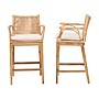 bali & pari Storsel Bohemian Natural Rattan and Wood with back Counter Stool, Natural, 2/Set (249-2P-13700-HT)~#|#~sp320557800_sc7