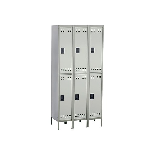 Safco 78" Gray/Silver Storage Locker (5526GR) Staples
