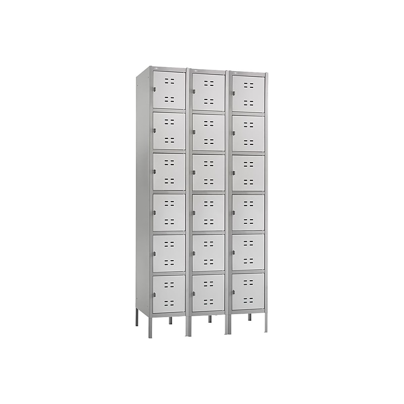 Safco 78" Gray/Silver Storage Locker (5527GR) image 1