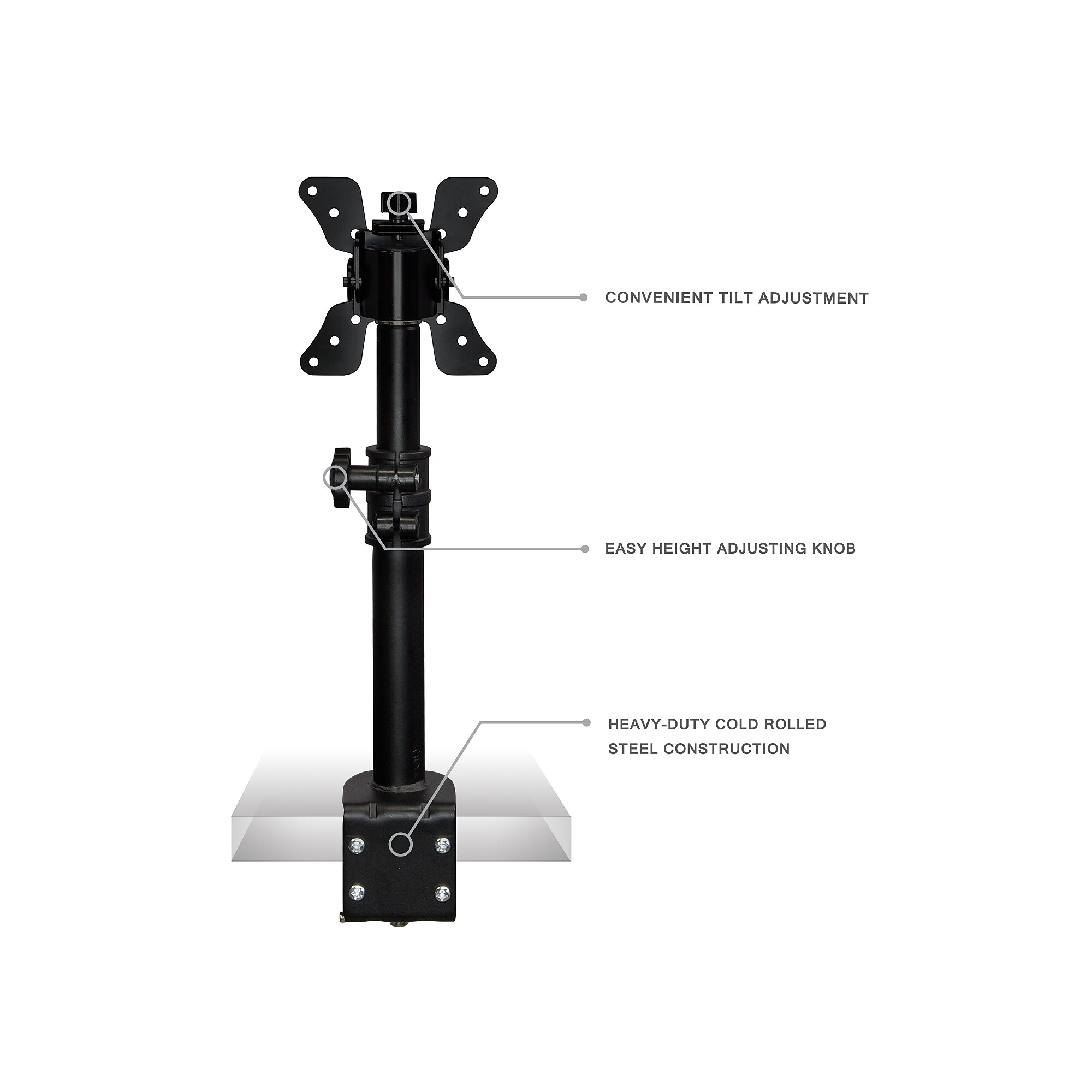 Mount-It! Height Adjustable Single Monitor Desk Mount for 13″-30″ Screens (MI-706) Sansujyuku sansujyuku.com