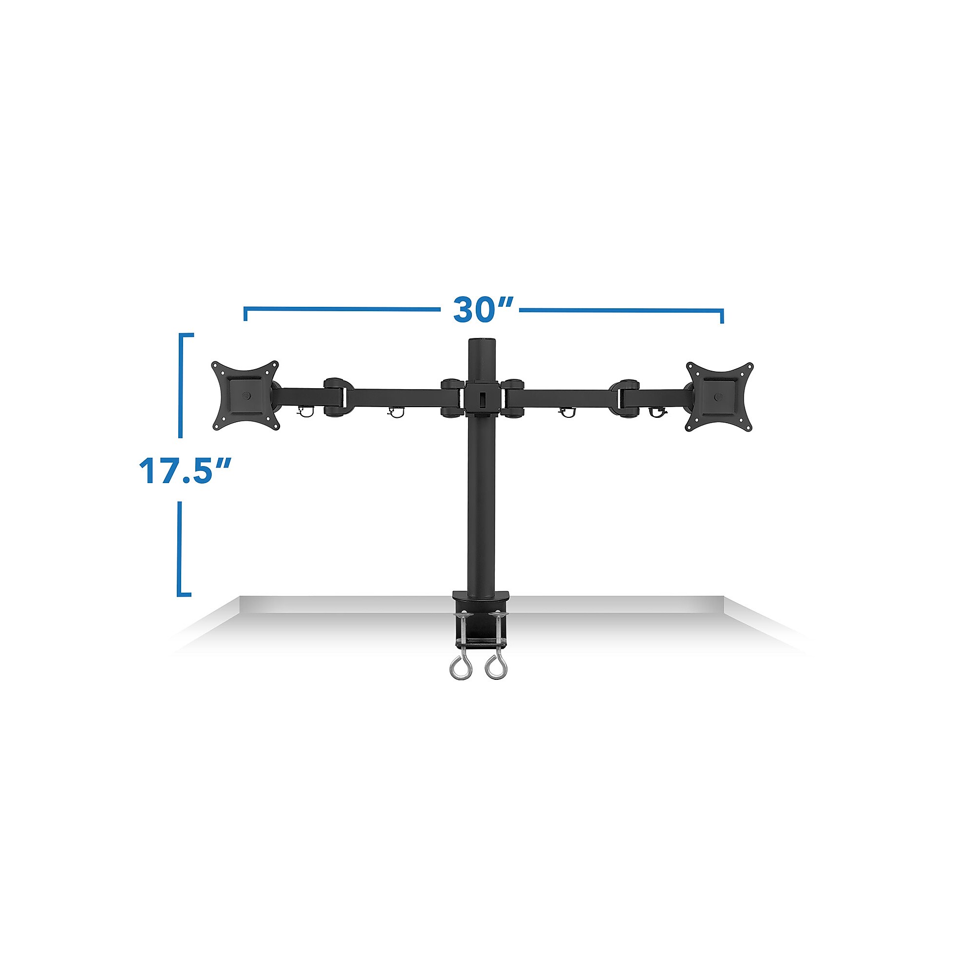 Mount-It! Dual Monitor Mount, Up To 27″ Monitors, Black (MI-752) Sansujyuku sansujyuku.com