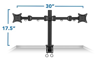 Mount-It! Dual Monitor Mount, Up To 27″ Monitors, Black (MI-752) Sansujyuku sansujyuku.com