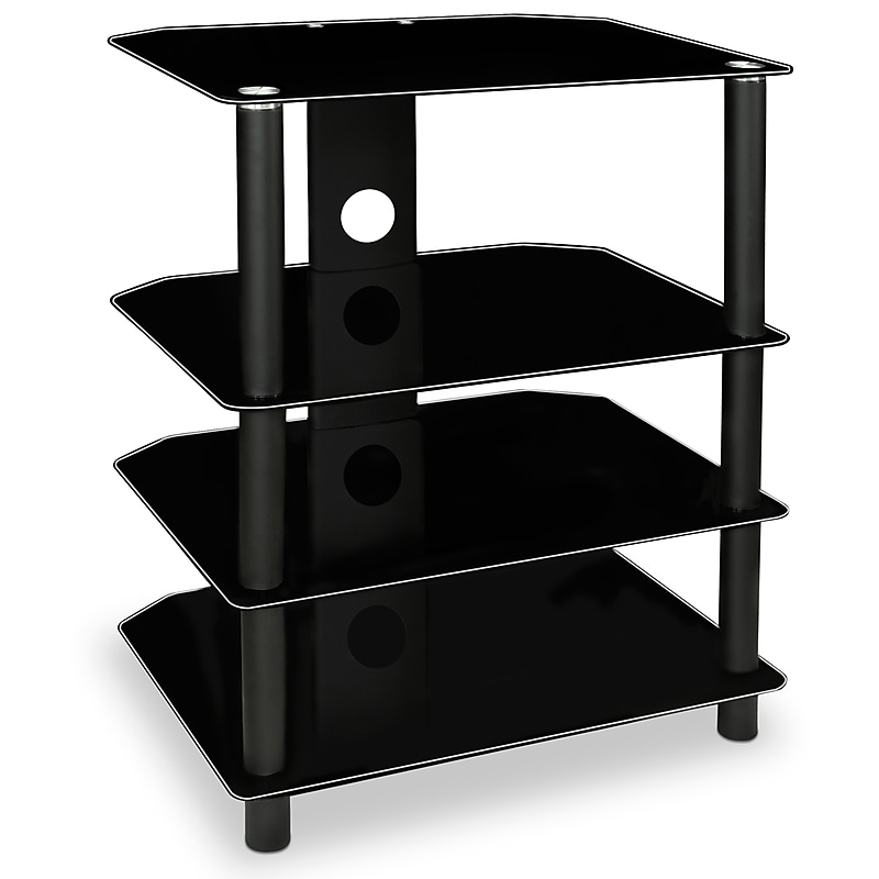 Mount-It! TV Media Stand, Glass Shelves, Audio Video Components (MI-867) image 1