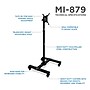 Mount-It! Metal Pedestal TV Stand, Screens up to 42", Black (MI-879)~#|#~sp32072434_sc7