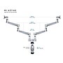 Mount-It! Modular Dual Adjustable Monitor Arms, Up to 30" Monitors, Gray/Silver (MI-43114)~#|#~sp32072497_sc7