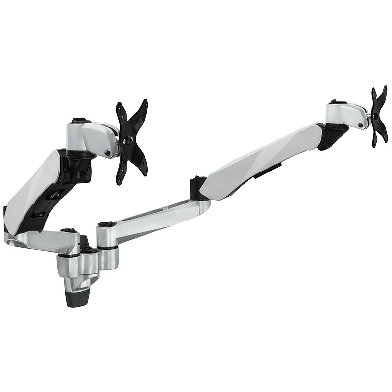 Mount-It! Modular Dual Adjustable Monitor Arms, Up to 30" Monitors, Gray/Silver (MI-45114) image 1