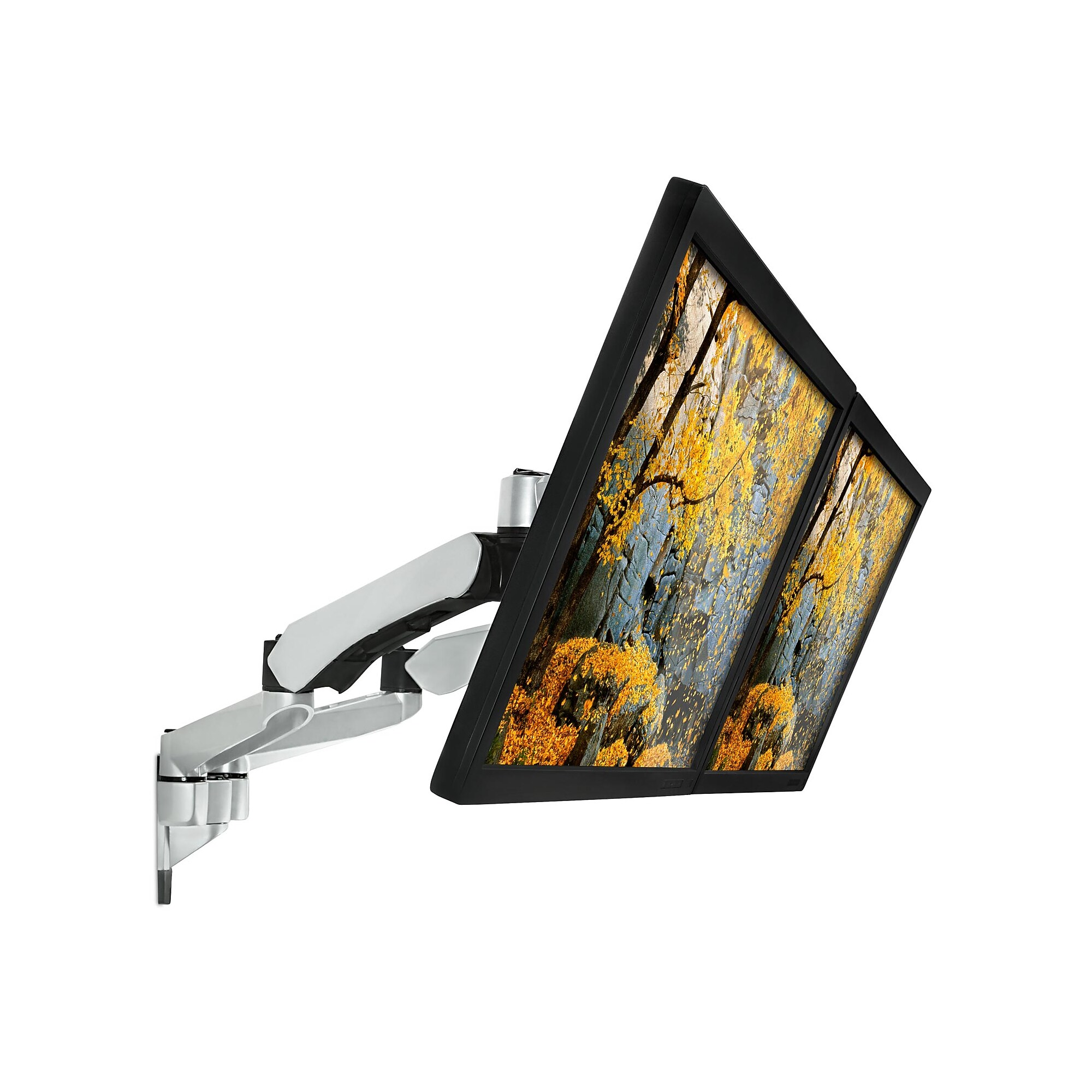 Mount-It! Modular Dual Adjustable Monitor Arms, Up to 30″ Monitors, Gray/Silver (MI-45114) Sansujyuku sansujyuku.com