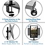 Mount-It! 28"W Adjustable Steel Standing Desk with Monitor Mount, Gray/Black (MI-7942)~#|#~sp32072562_sc7