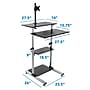 Mount-It! 28"W Adjustable Steel Standing Desk with Monitor Mount, Gray/Black (MI-7942)~#|#~sp32072564_sc7