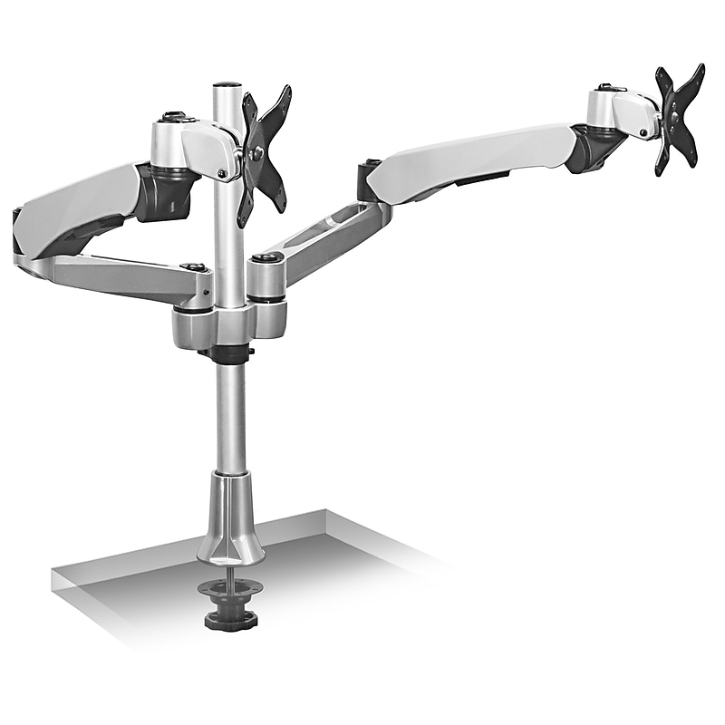 Mount-It! Modular Desk Mount Adjustable Monitor Arm, Up to 24" Monitors, Gray/Silver (MI-45111) image 1