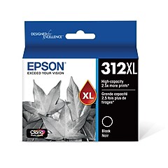 EPSON インク Epson T312XL Black High Yield Ink Cartridge | Staples