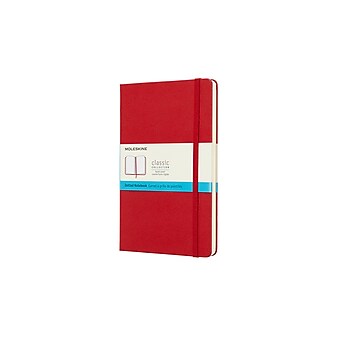 Moleskine Classic Notebook, Hard Cover, Large, 5" x 8.25", Dotted, Red Scarlet (715420)