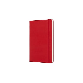 Moleskine Classic Notebook, Hard Cover, Large, 5" x 8.25", Dotted, Red Scarlet (715420)