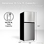 TCL Adjustable Shelves Refrigerator with Freezer, 10.1 Cu. Ft., Silver (TRT10T4AL)~#|#~sp320804894_sc7