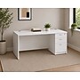 Boss Office Products 60"W Single-Pedestal Office Desk, White (GROUPA23-WT)~#|#~sp320815133_sc7