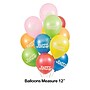 Say Hooray! 12" Latex Balloons, Happy Birthday Assorted Colors, 180/Pack (041001)~#|#~sp320961180_sc7