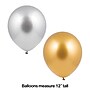 Say Hooray! 12" Latex Balloons, Gold and Silver, 144/Pack (359149)~#|#~sp320973457_sc7