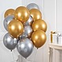 Say Hooray! 12" Latex Balloons, Gold and Silver, 144/Pack (359149)~#|#~sp320973481_sc7