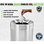Alpine Industries Stainless Steel Trash Can with Open Lid, 50 Gallon, Silver (ALP475-50)~#|#~sp321186807_sc7