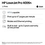 HP LaserJet Pro 4006n Printer Black & White Print Only Laser Printer, Best for Home Office (8X3D2A)~#|#~sp321188028_sc7