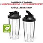 Starfrit Heritage 7-Piece 3.4-Cup 300-Watt Electric Personal Blender Set with 2 Containers & 2 Lids, Black (023303-004-0000)~#|#~sp321498472_sc7