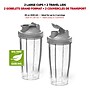 Starfrit 28-oz. 3-Speed 300-Watt Electric Personal Blender with 2 Tumblers & 2 To-Go Lids, Gray (024325-003-0000)~#|#~sp321498552_sc7