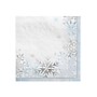 Party City Snowlace Beverage Napkin, 2-Ply, White/Blue/Silver, 16/Pack (AM50010000-PC)~#|#~sp321704871_sc7