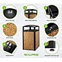 Alpine Industries Steel Outdoor Trash Can with Ashtray Dome Lid, 40 Gallon, Stone (472-40-STO)~#|#~sp321966351_sc7