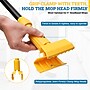 BISON LIFE 61' Extendable Jaw Clamp Wet Mop Handle, Black/Yellow, 6/Pack (BPHD-EXH-JC-BK-1-6A)~#|#~sp322035648_sc7