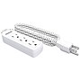 STANLEY PowerMAX 3 Mini 3-Outlet Power Strip with Braided Fabric Cord & Straight Plug, 1.5-ft., White (30000)~#|#~sp322050717_sc7
