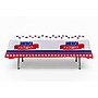 Party Expressions Fourth of July 250 54" x 108" Plastic Tablecover, Multicolored, 24/Carton (549-AMERICA250)~#|#~sp322102862_sc7