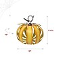 Haunted Hill Farm 1.2-Ft. Metal LED Pumpkin Lantern Decor, Indoor & Covered Outdoor, Battery Operated, Orange (HHMT014PMP-ORG)~#|#~sp322105012_sc7