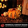 Haunted Hill Farm 1.2-Ft. Metal LED Pumpkin Lantern Decor, Indoor & Covered Outdoor, Battery Operated, Orange (HHMT014PMP-ORG)~#|#~sp322105013_sc7