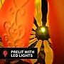 Haunted Hill Farm 1.2-Ft. Metal LED Pumpkin Lantern Decor, Indoor & Covered Outdoor, Battery Operated, Orange (HHMT014PMP-ORG)~#|#~sp322105014_sc7