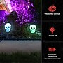Haunted Hill Farm 1-Ft. Skull Stakes with Lights, Set of 6, Battery-Operated, Multi-color (HHLTCLOWN-1L)~#|#~sp322105025_sc7