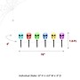 Haunted Hill Farm 1-Ft. Skull Stakes with Lights, Set of 6, Battery-Operated, Multi-color (HHLTCLOWN-1L)~#|#~sp322105026_sc7