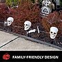 Haunted Hill Farm 1-Ft. Skull Stakes with Lights, Set of 6, Battery-Operated, Multi-color (HHLTCLOWN-1L)~#|#~sp322105028_sc7