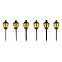 Haunted Hill Farm 1-Ft. Lantern Stakes with Lights, Set of 6, Battery-Operated, Black (HHLGTLANTERN-1L)~#|#~sp322105034_sc7