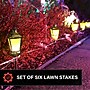 Haunted Hill Farm 1-Ft. Lantern Stakes with Lights, Set of 6, Battery-Operated, Black (HHLGTLANTERN-1L)~#|#~sp322105036_sc7