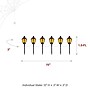Haunted Hill Farm 1-Ft. Lantern Stakes with Lights, Set of 6, Battery-Operated, Black (HHLGTLANTERN-1L)~#|#~sp322105038_sc7