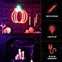 Haunted Hill Farm 1.5-Ft. Neon Yellow & Orange LED Pumpkin Wall Decoration, Indoor & Covered Outdoor, Plug-in (HHLED017PMP-ORG)~#|#~sp322105096_sc7
