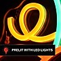Haunted Hill Farm 1.5-Ft. Neon Yellow & Orange LED Pumpkin Wall Decoration, Indoor & Covered Outdoor, Plug-in (HHLED017PMP-ORG)~#|#~sp322105097_sc7